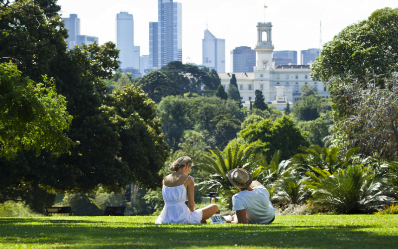The Royal Botanic Gardens, Melbourne, Victoria.