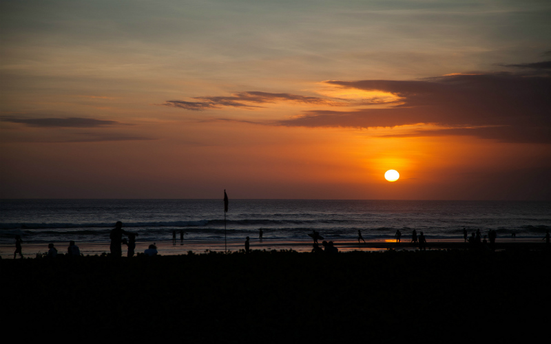 A Balinese beach at sunset, Bali, Indonesia