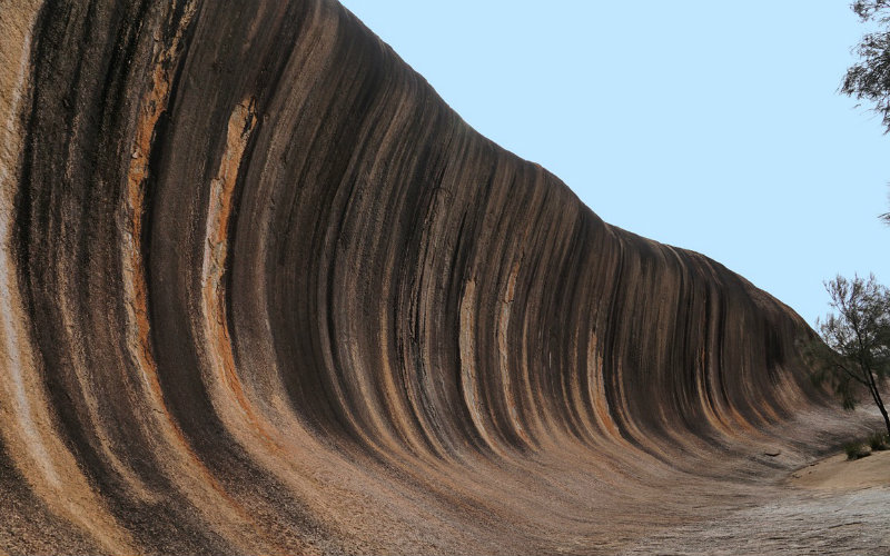 The iconic rock formation at Wave Rock, Western Australia, Australia