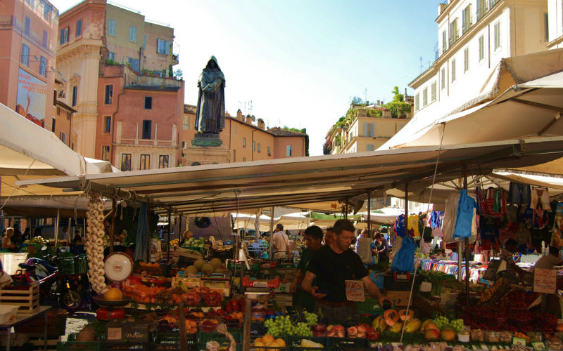 Campo de' Fiori Market, Rome, Italy
