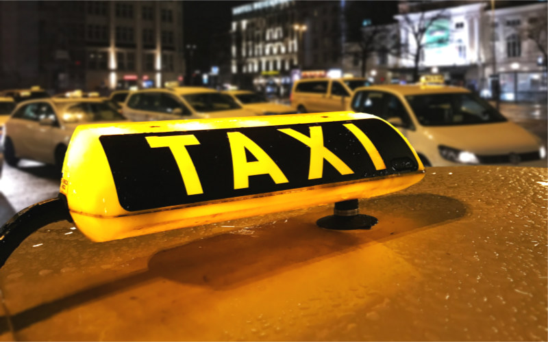 Taxi sign light cab